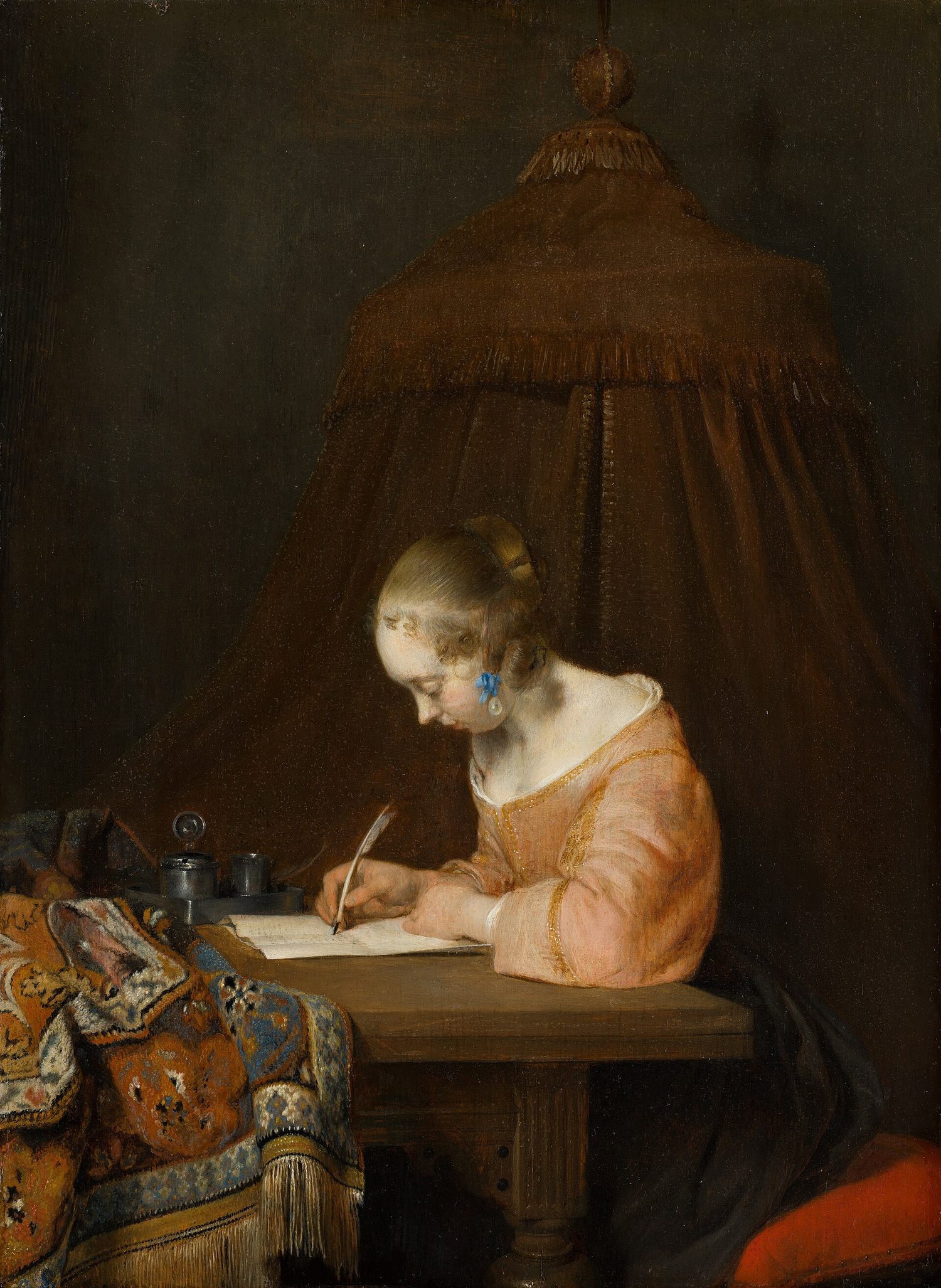 Gerard ter Borch, Woman Writing a Letter